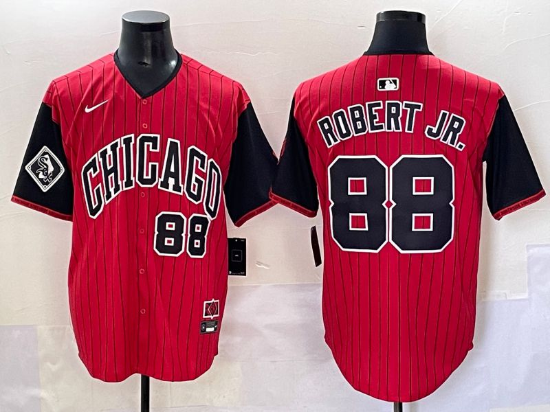 Men 2025 Chicago White Sox #88 Robert jr Red Joint Name Nike MLB Jersey style 94